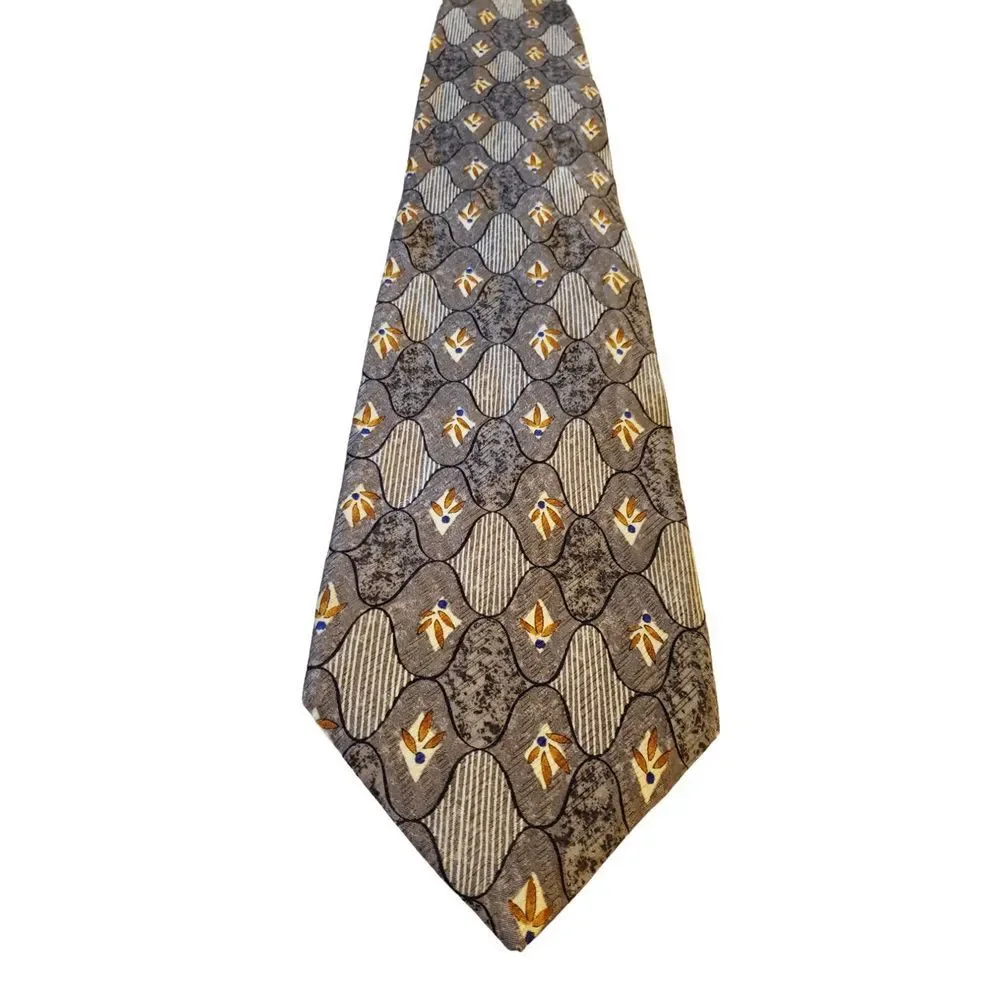 Robert Talbott Best of Class Luxury Tie Nordstrom Tan Geometric Necktie Silk USA